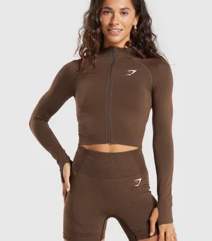 Gymshark vital seamless 2.0 crop zip jacket size M thumbnail 2