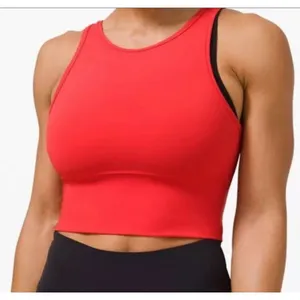 Lululemon Top Women’s Size 8 Pink Punch Power Pivot Tank Activewear Workout thumbnail 1