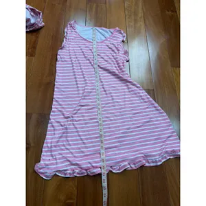 Draper‎ James Pajama Set Women Pink Striped Robe Nightgown S thumbnail 9