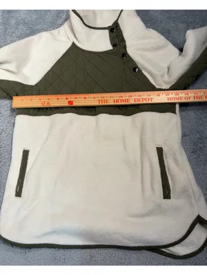 Abercrombie & fitch Olive & Cream Quilted Pullover Sweater fleece small thumbnail 9
