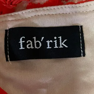Fab'rik Red Floral Lace Embroidered V Neck Ruffle Sleeve A Line Mini Dress L thumbnail 4