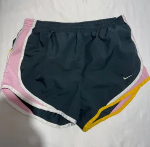 Nike Women's Black Shorts with Pink & Yellow Trim thumbnail 1