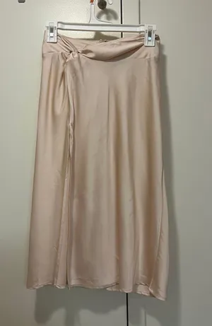 Satin Skirt With Slit thumbnail 2