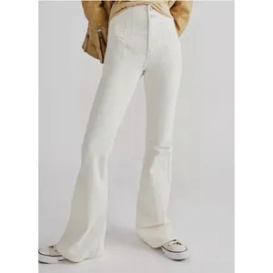 We‎ The Free White Flare Jeans High Rise Boho Stretch Size 28 thumbnail 3