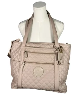 DD Bird The Taupe Leather‎ Nash With Changing Pad Diaper Bag Luxury Shoulder thumbnail 1