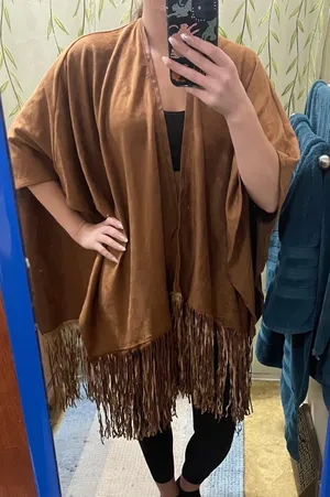 Suede Shawl Tan thumbnail 2