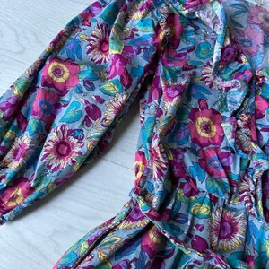 Melloday Floral Colorful Ruffle Flowy Mini Dress Church Spring Bright Size XS thumbnail 5