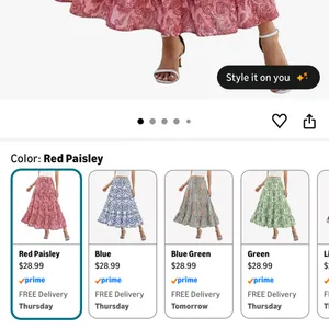 Zaful Tiered paisley maxi skirt thumbnail 2