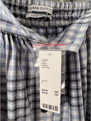Urban Outfitters Light Blue Plaid Mini Skirt with Pockets thumbnail 3