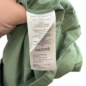 Anthropologie Pilcro Sweatshirt Twofer Mini‎ Dress Short-Sleeve Moss Green Small thumbnail 12