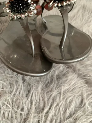 Coach Hilda Jelly Thong y2k Sandals in gray with beaded crystal thumbnail 5