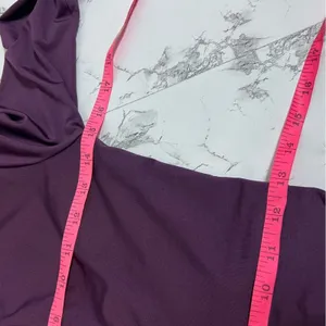 NWT ASOS plunge cut out slinky‎ maxi dress purple Sz 4 petite thumbnail 6