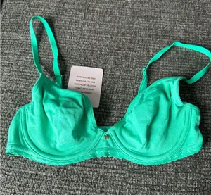 Cotton Unlined Underwire Jersey Teal T Shirt Bra thumbnail 1