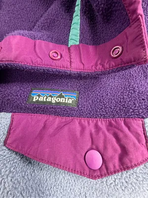 Patagonia Two-Tone Purple & Lavender‎ Snap Fleece Pullover thumbnail 4