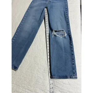 Levi's Levi Strauss Premium Ribcage Straight Jeans Distressed Light Wash Women W25‎ L27 thumbnail 2