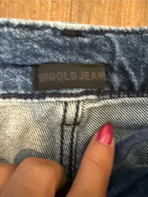 Uniqlo Blue Denim Ankle Jeans Adjustable Waist 27-30 thumbnail 3