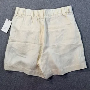 A New Day High Rise Shorts Women's 6 Beige Pleated Front Pockets Summer New thumbnail 8