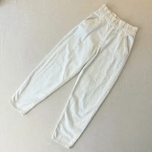 Zara White High Waisted Paperbag Denim‎ Jeans Tapered Leg XS thumbnail 8