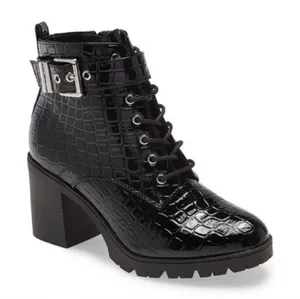 Topshop croc embossed booties thumbnail 1