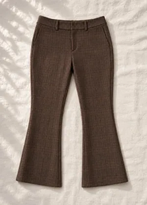 Urban Outfitters Brown Plaid Flare Pants Size 14 Y2K High Rise thumbnail 1