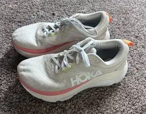 Hoka One One Gaviota 5 running shoes vanilla eggnog color thumbnail 1