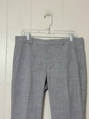 Banana Republic Avery Mid Rise Straight Ankle Pants Gray Novelty Size 10 NWT thumbnail 3