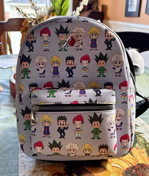 NWT Bioworld Hunter X Hunter Chibi AOP Mini Backpack Gray thumbnail 1