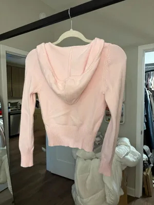 Pink hooded sweater hoodie thumbnail 4