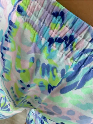 Lilly Pulitzer Pastel Floral Luxletic Shorts in Aqua, Pink & Lime Size XS Lined thumbnail 4