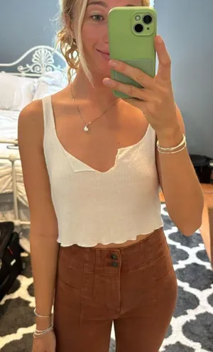 Free People white cropped tank thumbnail 3