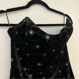 Revolve Superdown Stevie Sweetheart Mini Dress Black Metallic thumbnail 5