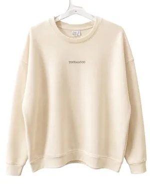 THREAD VISION Toodalooo Sweatshirt 100% organic cotton size XXL cream thumbnail 1