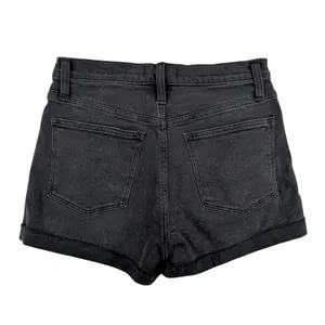 Madewell High-Rise Denim Shorts Black‎ Size 26 K6156 Rolled Hem Comfort Stretch thumbnail 2