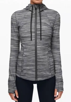 1067. Lululemon Hooded Define Jacket Nulu Size 2 Space Dye Herringbone thumbnail 1