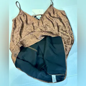 A New Day Copper‎ Metallic Cami Slip Dress XS NWT thumbnail 6