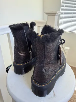 Dr. Martens Jadon Glitter Faux Fur Lined Platform Boots thumbnail 9