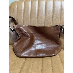 Vintage‎ El Portal Brown Leather Purse Buckle Strap Zip Closure thumbnail 3