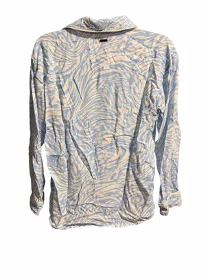 Maaji Wide Leg Pajama Set Size Small Blue and White Print thumbnail 4