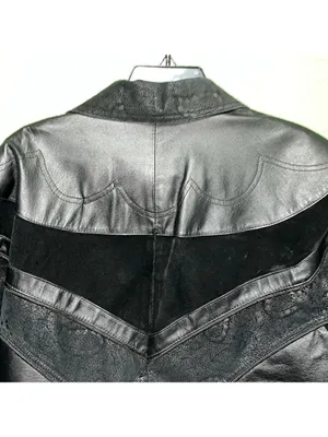 Vintage Suede Black Leather Western Mid-Length Coat Leather Jacket gorpcore thumbnail 8