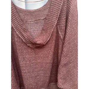 FREE PEOPLE We The Free Westend Purple Waffle Knit Thermal Top pocket Sz XS thumbnail 10