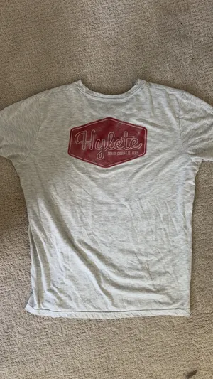 Gray Hylete graphic cotton t-shirt in a large thumbnail 4