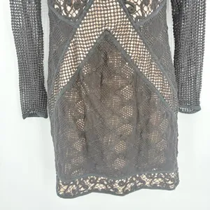 Blessed are the Meek Barbados Crochet Mini Dress Sz 0 Whimsigoth HOCO Festival thumbnail 5