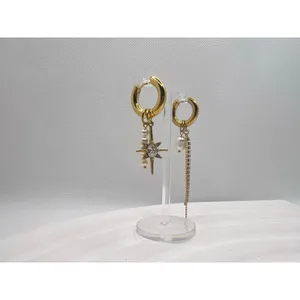 316L Stainless Steel‎ Freshwater Pearl StarDrop Earrings thumbnail 8