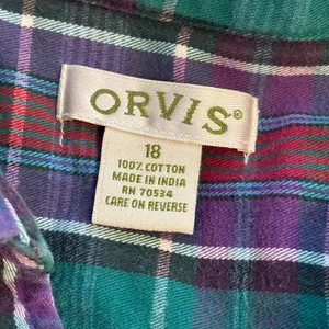 Orvis Women's Multicolor Plaid Button Down Shirt thumbnail 2