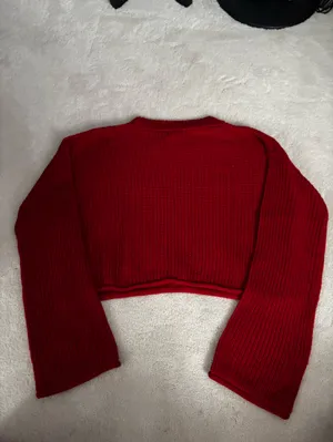 wild fable Red Ribbed Crewneck Sweater thumbnail 4