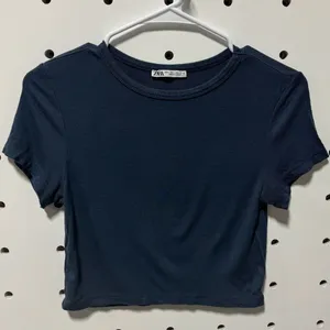 Zara Blue Women's cropped top size large thumbnail 1