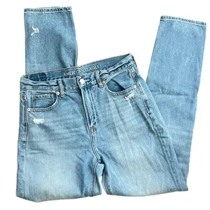 American Eagle Outfitters Light Blue Mom Jeans 4 Long thumbnail 8