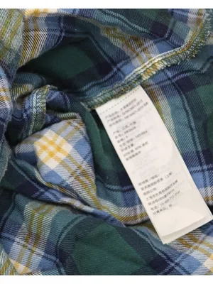 Hollister Womens Flannel Long Sleeve Button Up Shirt Blue / Green S thumbnail 5