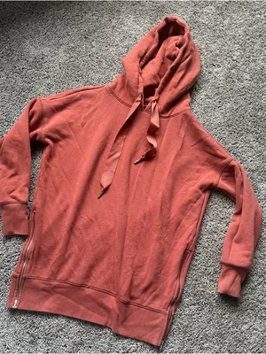 aerie Rust-Orange Hooded Pullover Sweatshirt thumbnail 2