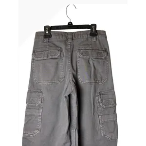 Garage Cargo Pants Women 00 Grey Utility Straight Leg Streetwear Grunge Punk Y2K thumbnail 5